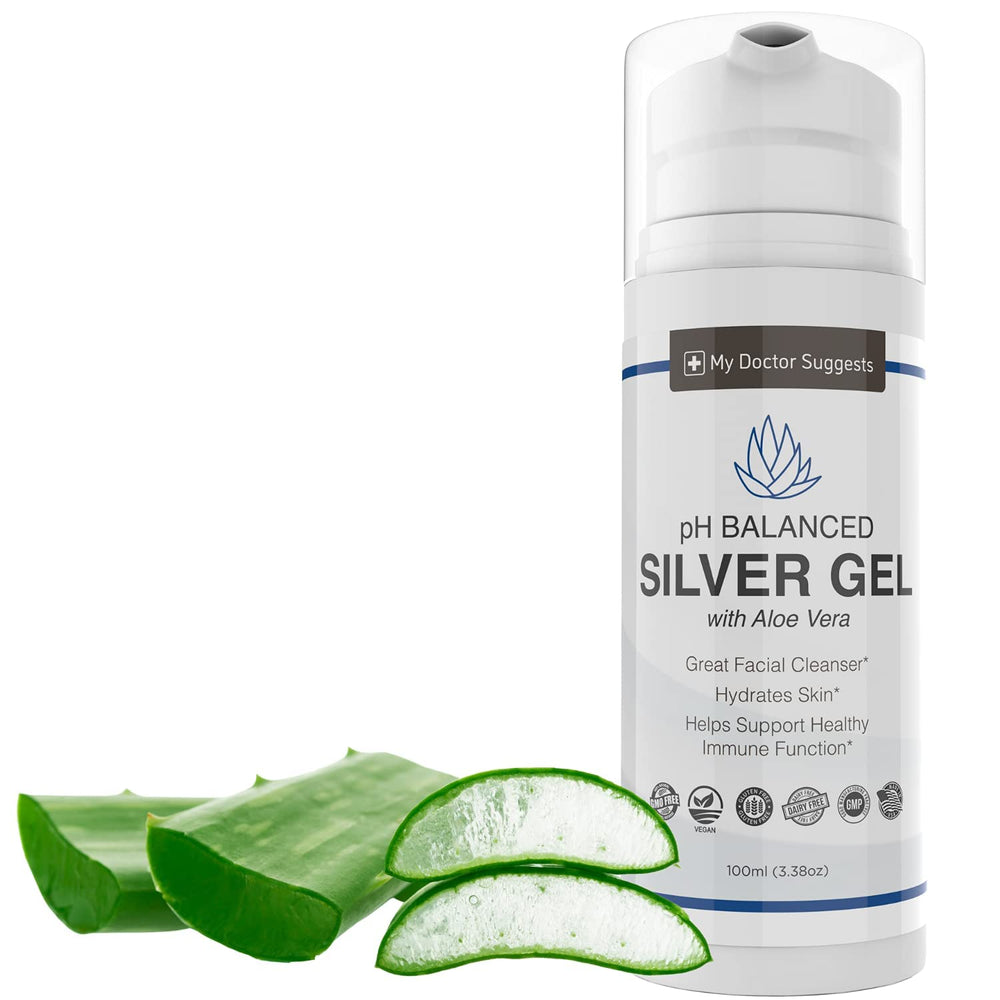 My Doctor Suggests Silver Colloidal Gel silky texture in use close-up.