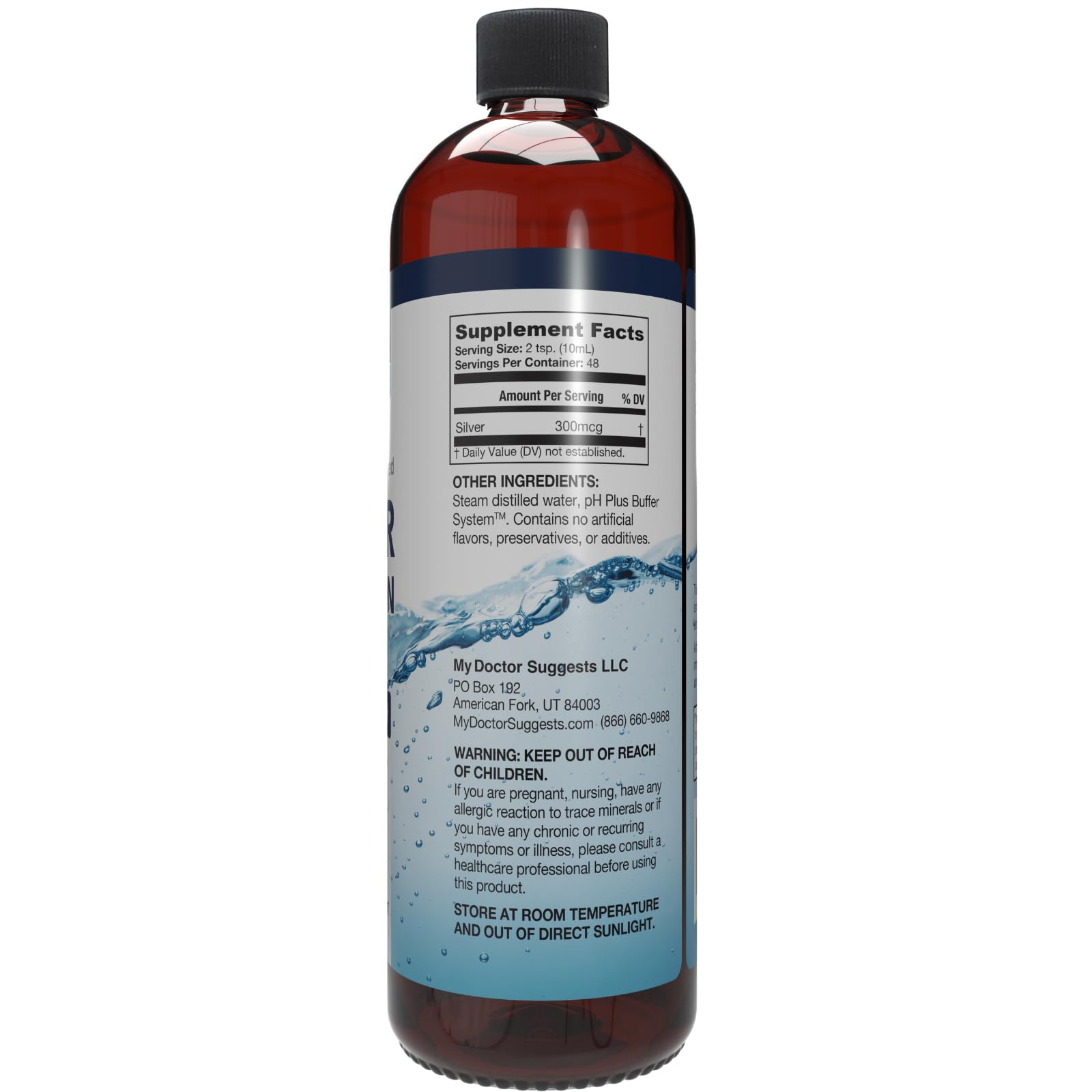My Doctor Suggests USA-made bottle designed for convenient home use.