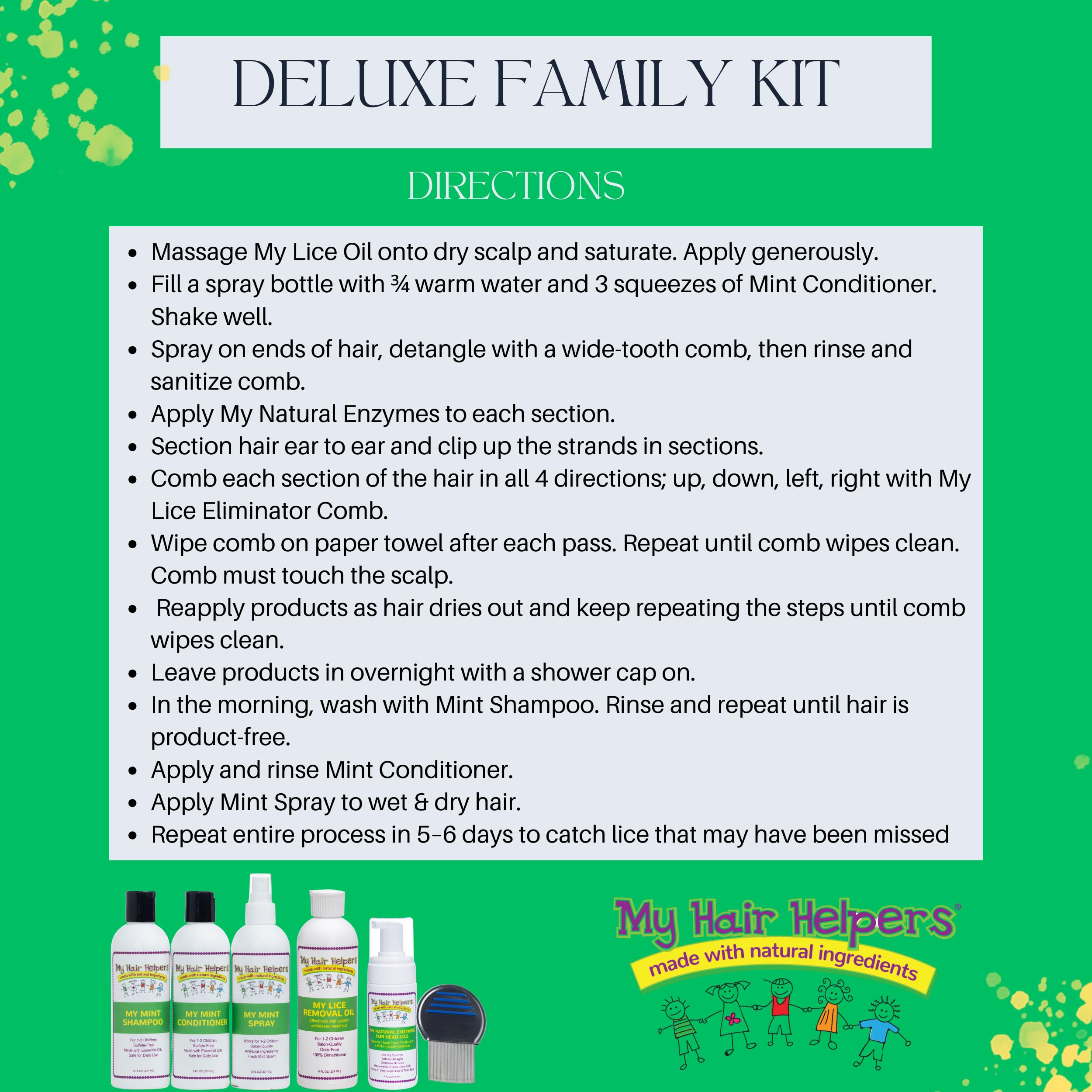 MY HAIR HELPERS dimethicone lice oil bottle ready for scalp care and protection