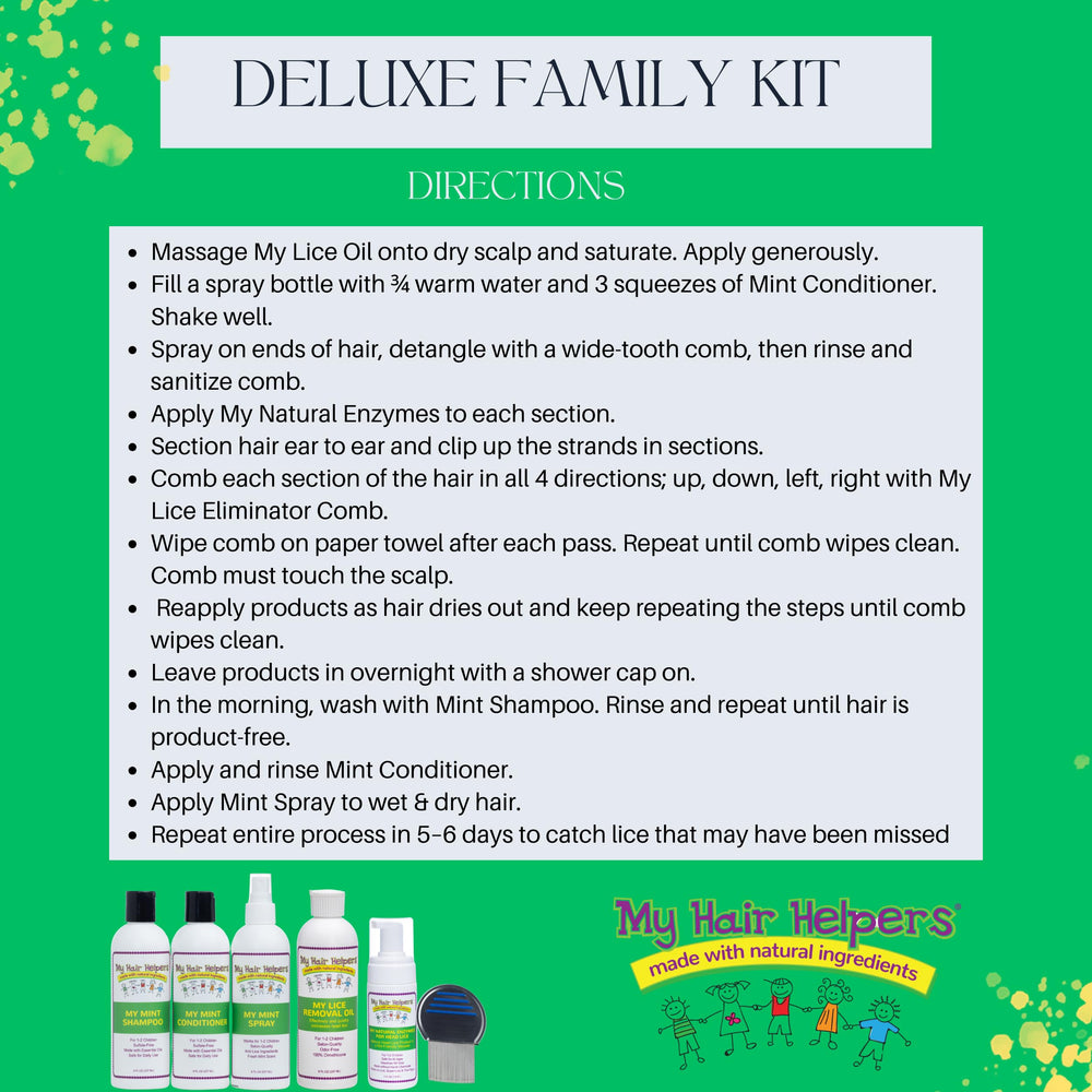 MY HAIR HELPERS dimethicone lice oil bottle ready for scalp care and protection