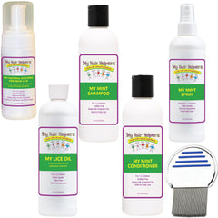 MY HAIR HELPERS Deluxe Kit front package showing full family set for up to four kids