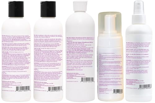 MY HAIR HELPERS Mint shampoo bottle highlights refreshing cleansing for kids' hair