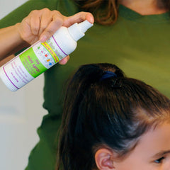MY HAIR HELPERS Mint Detangler Spray cross-sell visual hinting at easier detangling.