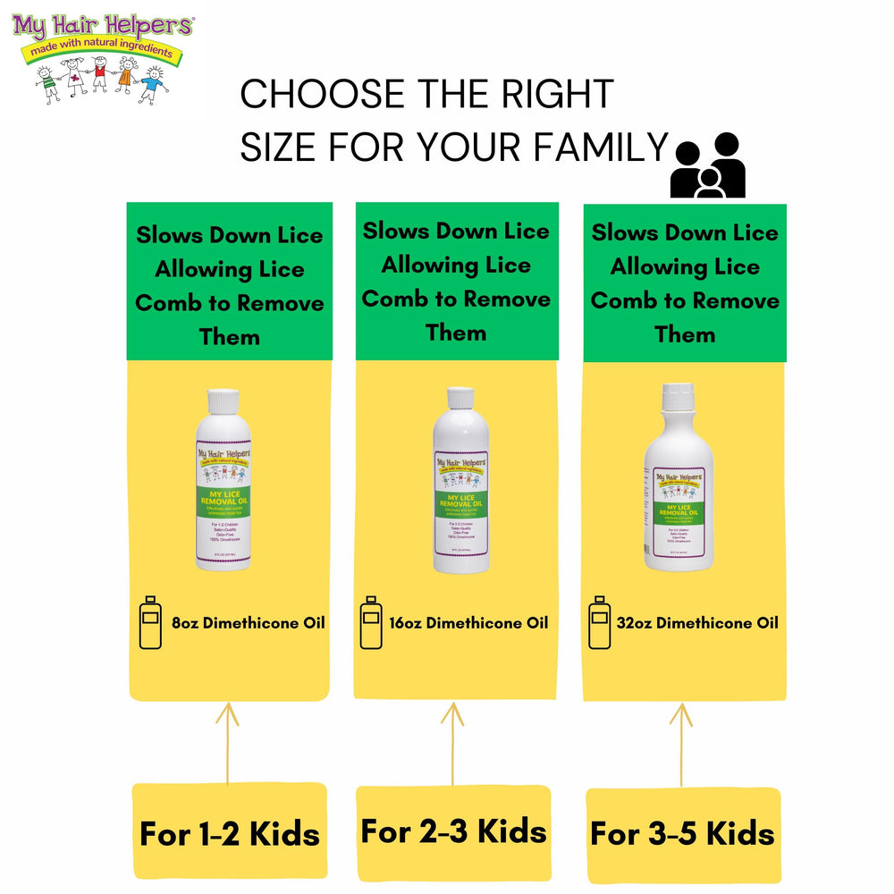 MY HAIR HELPERS kid hair coverage root to tip image showing thorough oil spread