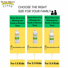 MY HAIR HELPERS kid hair coverage root to tip image showing thorough oil spread