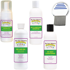 My Hair Helpers nit comb with micro-grooved teeth for precise nit and lice removal.