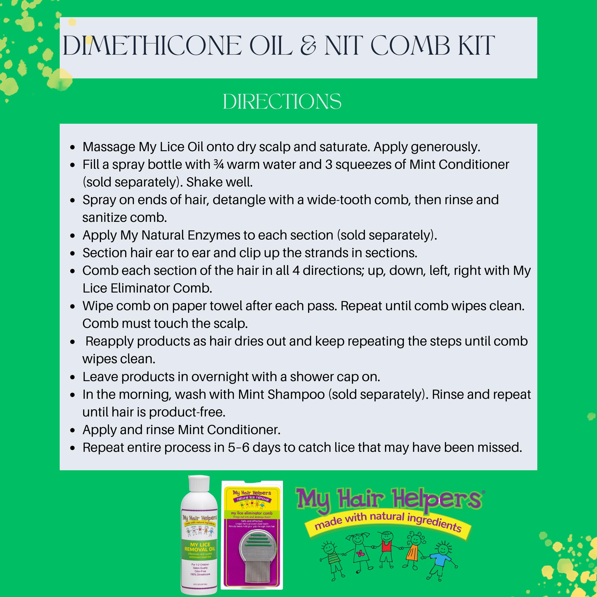 MY HAIR HELPERS oil spread on scalp demonstrating fragrance-free, easy-to-apply coverage