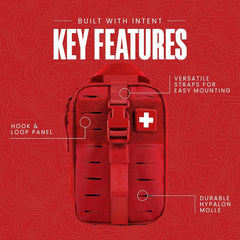 Tourniquet visible inside MyFak Mini Pro Kit for field safety during emergencies.