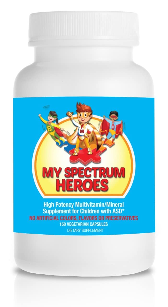 My Spectrum Heroes bottle-front view for daily support of growing kids.