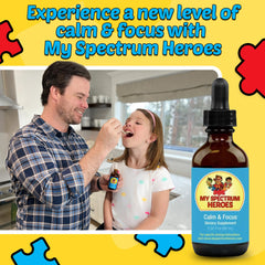 Adult at a desk using Calm Focus Drops for concentration.