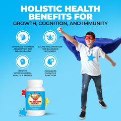 My Spectrum Heroes capsules closeup shows premium ingredients for daily nutrition.