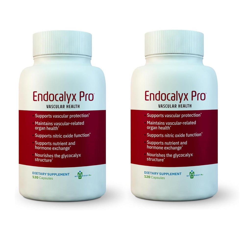 MYBODYRX Endocalyx Pro bottle-front for endothelial support and daily wellness.