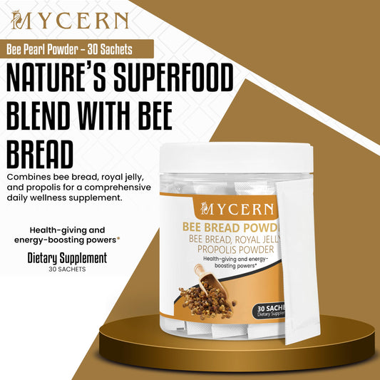 Mycern Bee Bread Powder stirred into yogurt adds nutrition to breakfast