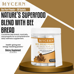 Mycern Bee Bread Powder stirred into yogurt adds nutrition to breakfast