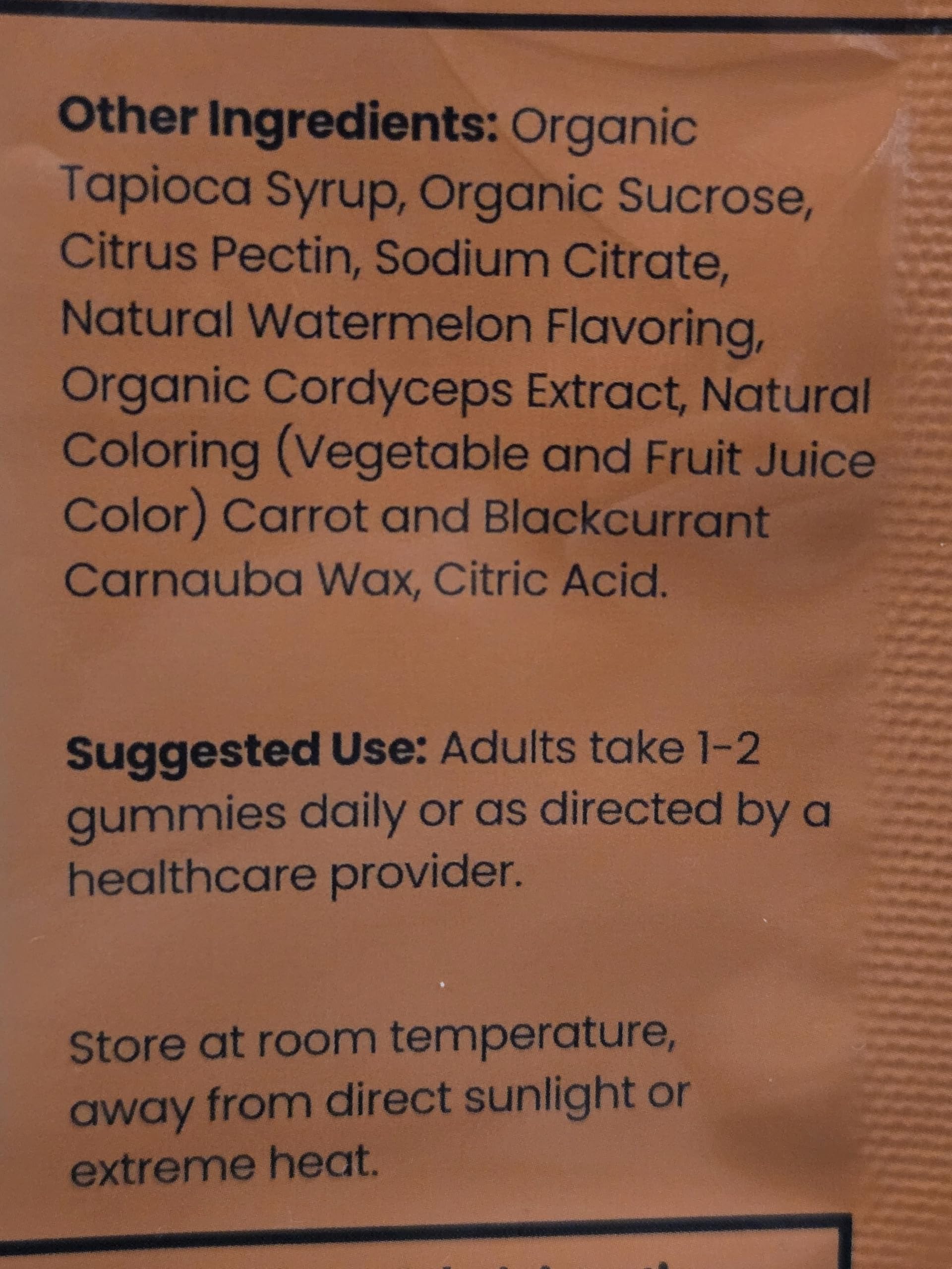 MYCOMedix Cordyceps gummies packaging on view highlights quality ingredients and consistency.