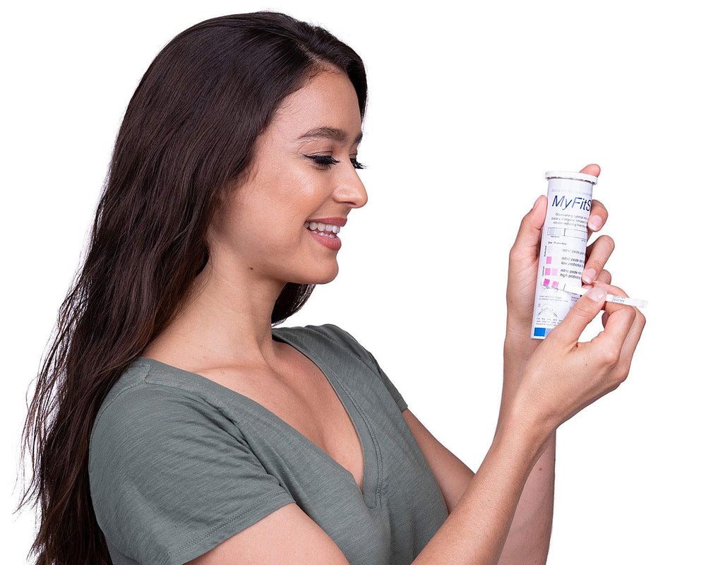 Boxed MyFitStrip 30-lozenge carton with blister pack.