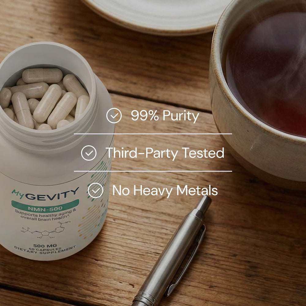 MyGevity NMN COA document sample suggests third-party testing