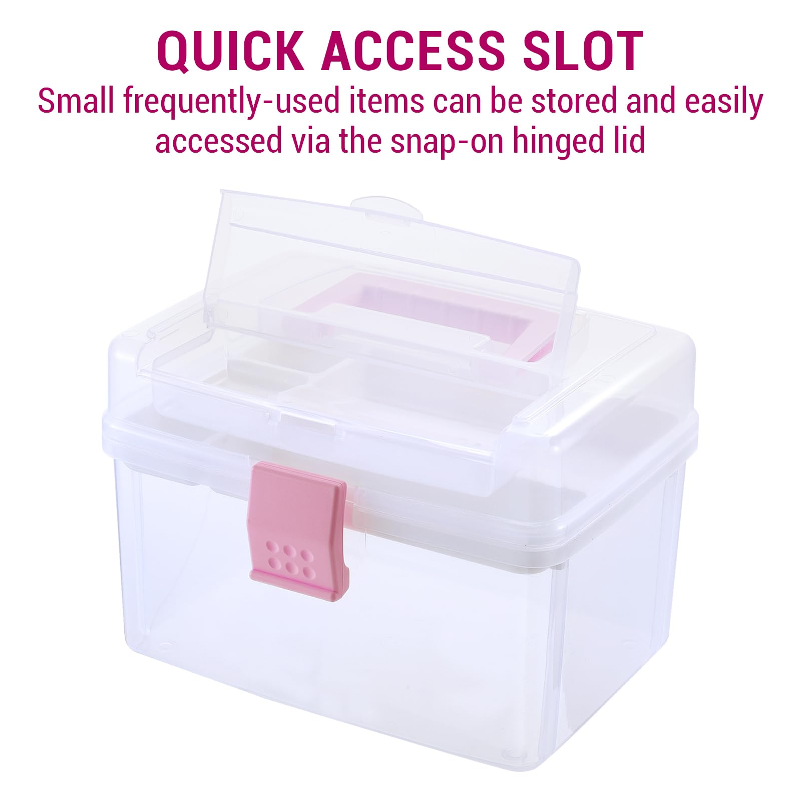 MyGift clear pink emergency kit showing transparent body and pink accents
