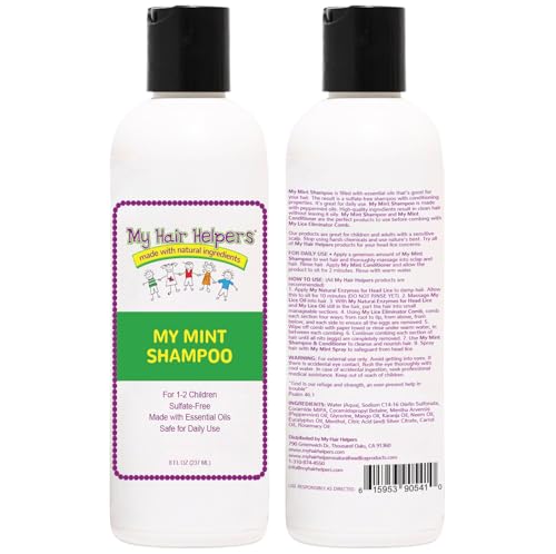My Hair Helpers Lice Defense Conditioner bottle emphasizing smooth hair care