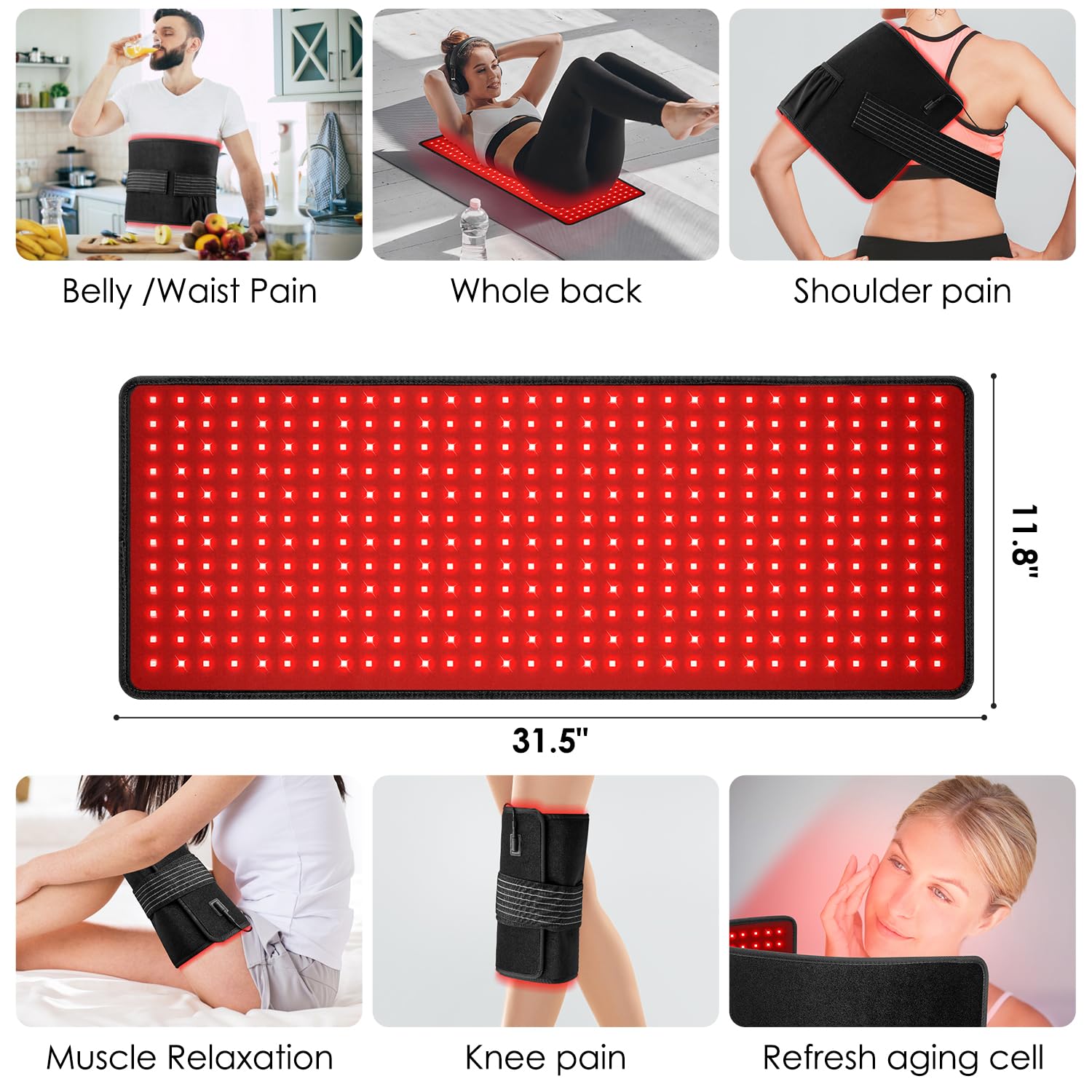 Myipyi belt wearable fit enables convenient at-home relief sessions.