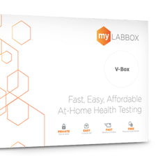 myLAB Box V-Box guides sample collection for accurate at-home testing.