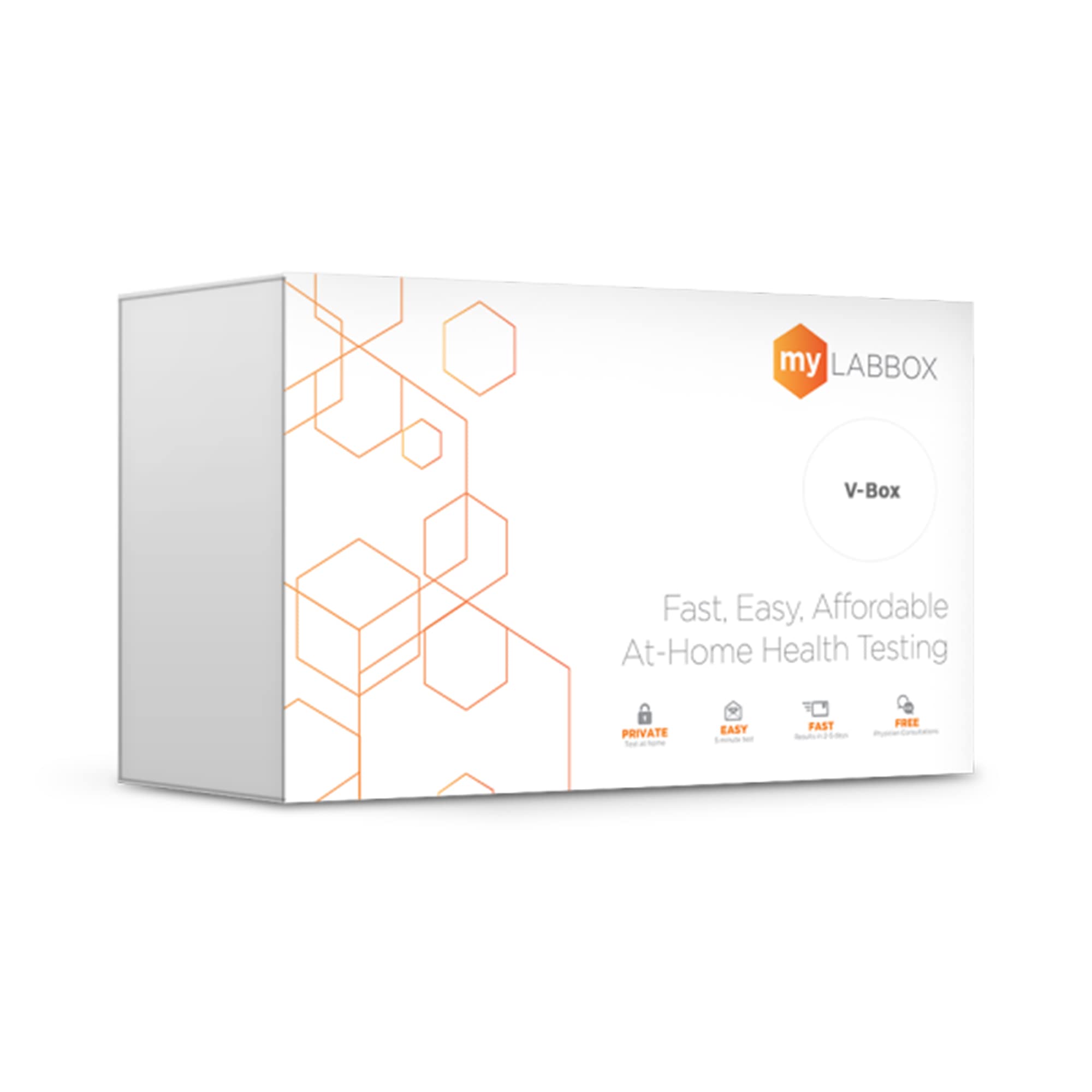 myLAB Box V-Box Women's Health Kit, unboxing for discreet at-home testing.