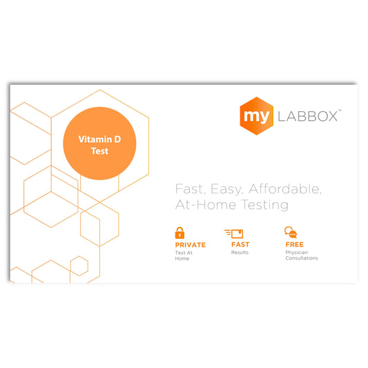 MyLAB Box vitamin D test kit for home use, helping you monitor 25(OH)D levels conveniently.