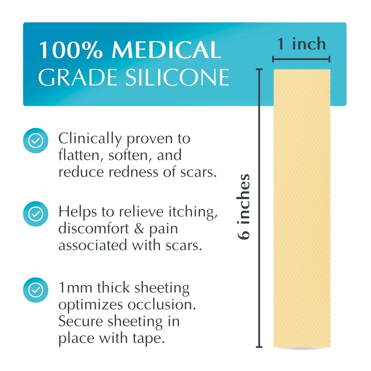 MyNewGel 4-count beige scar sheets for high-movement areas