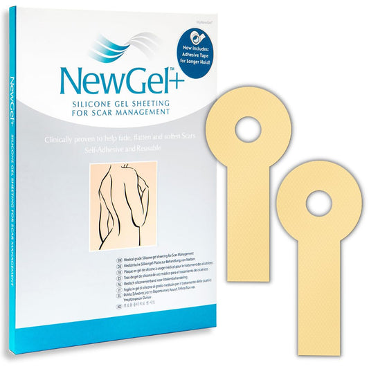 MyNewGel scar sheets for breast areola area provide occlusion and hydration for scar care.