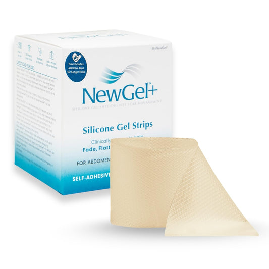 MyNewGel Advanced Silicone Tape for abdomen scar care and discreet wear.
