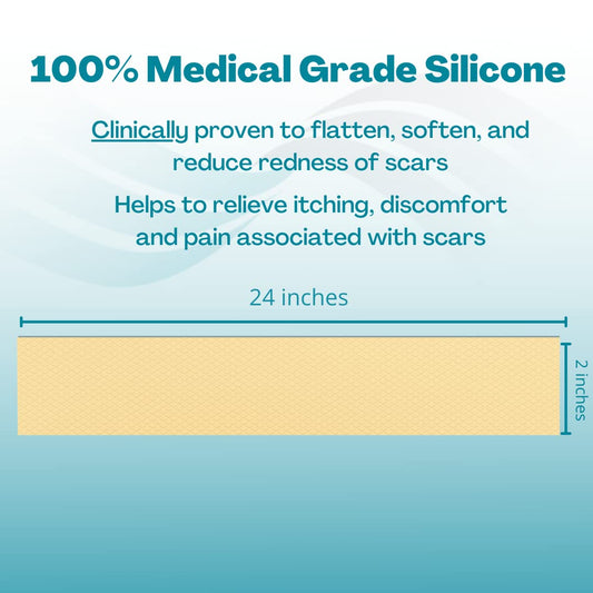 MyNewGel scar tape ultra-thick 2x24 beige for C-section scar care.