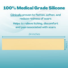 MyNewGel scar tape ultra-thick 2x24 beige for C-section scar care.