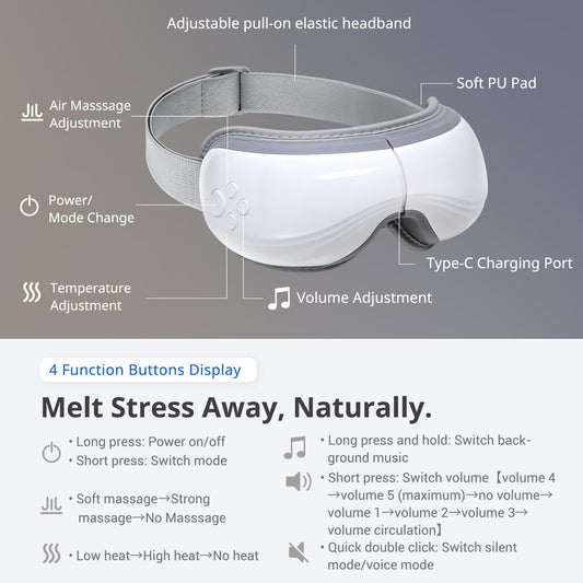 Mynt device connects via Bluetooth for music or white noise during massage.