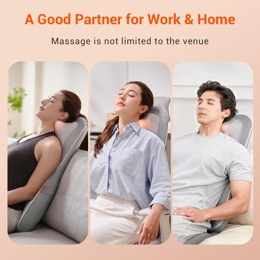 Mynt massager with height-adjustable neck support for a personalized fit.