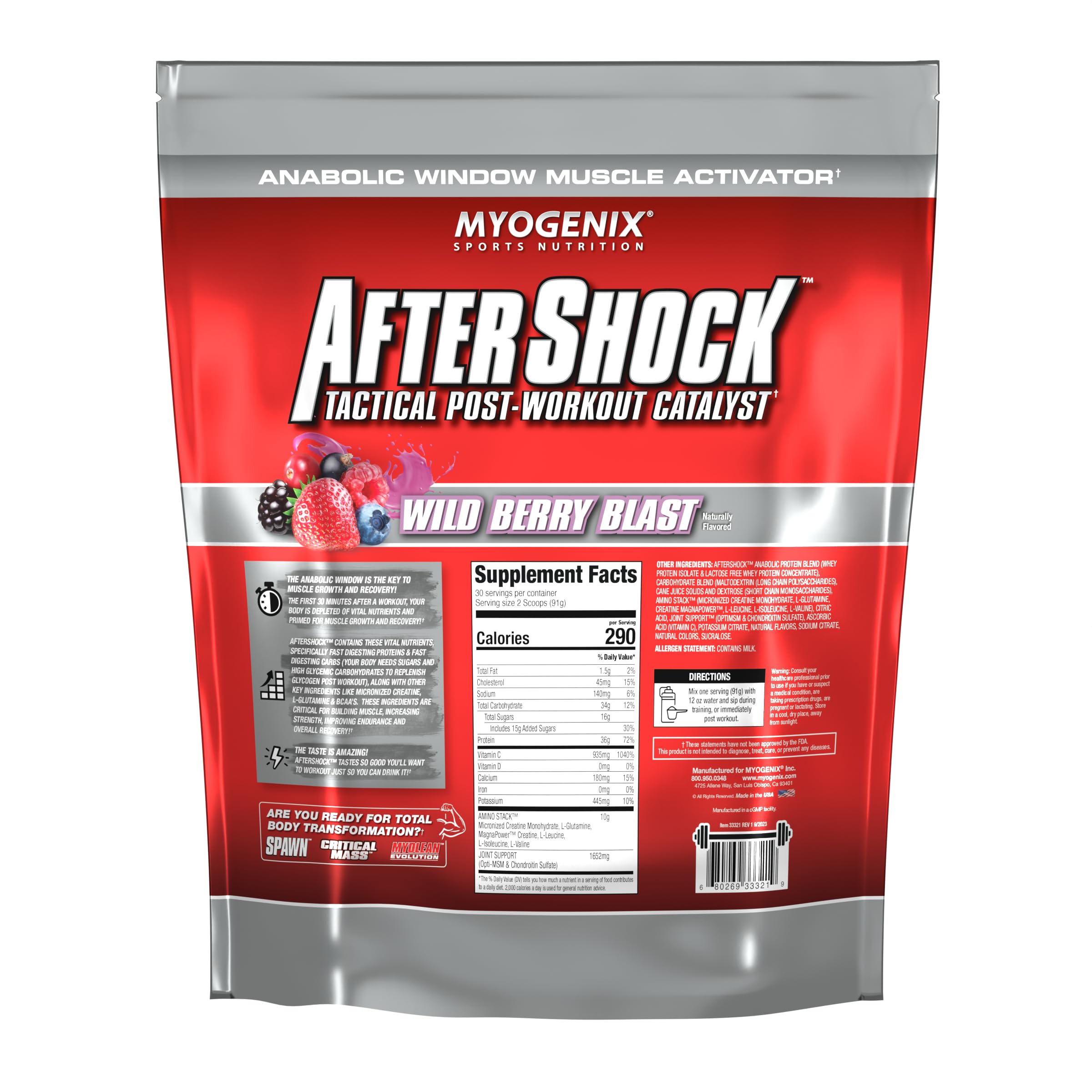Close-up of Aftershock texture and light foam for smooth shakes.