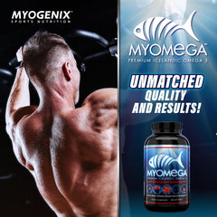 Myogenix Myomega astaxanthin detail displays vibrant antioxidant blend