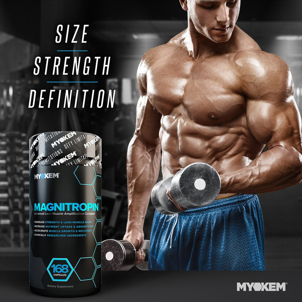Myokem Magnitropin label detail showing potency and ingredients