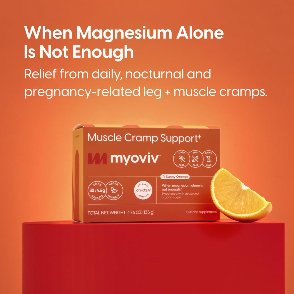 MYOVIV cramps relief usage shows easy mix for quick comfort after workouts.