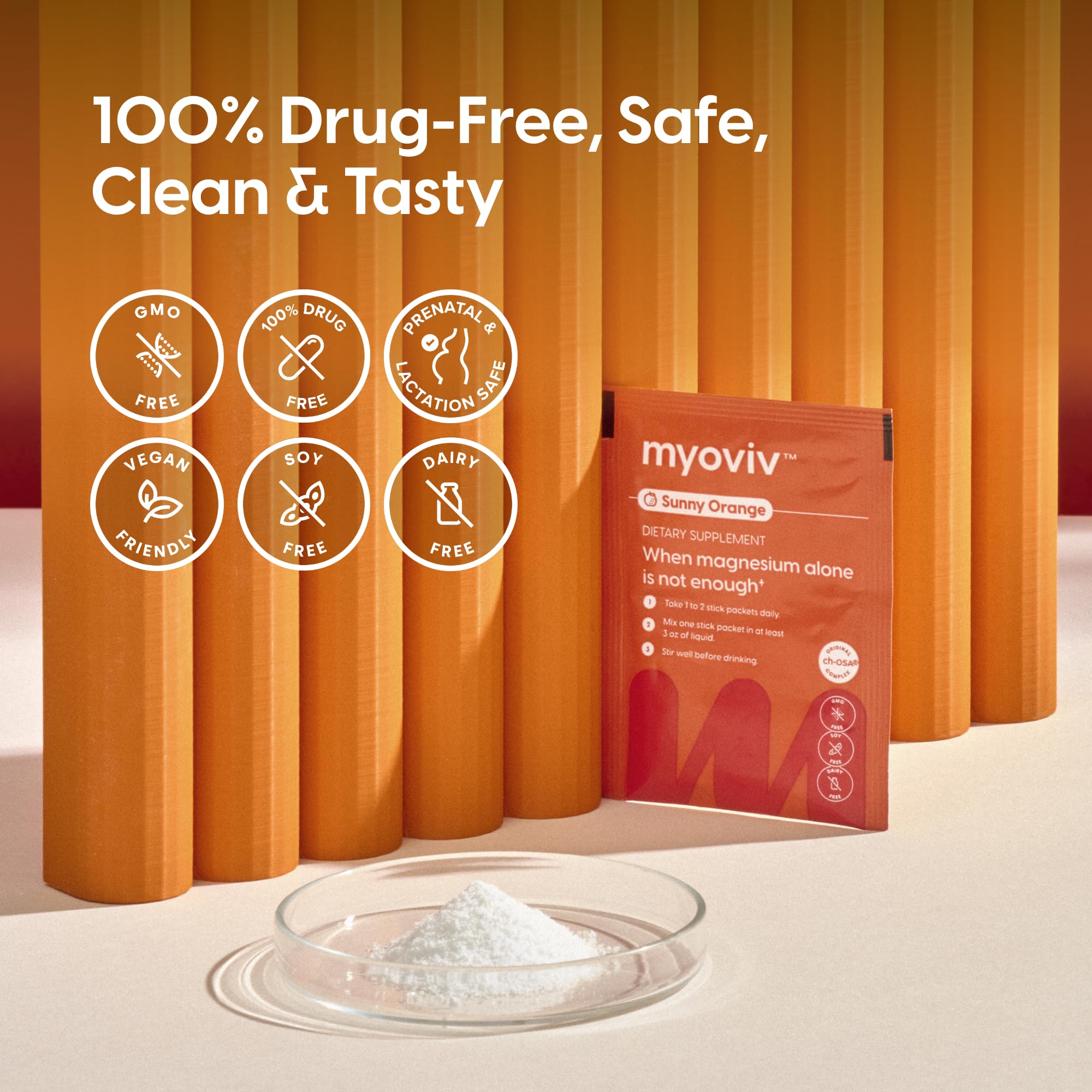 MYOVIV ingredient label close-up showing clean formula