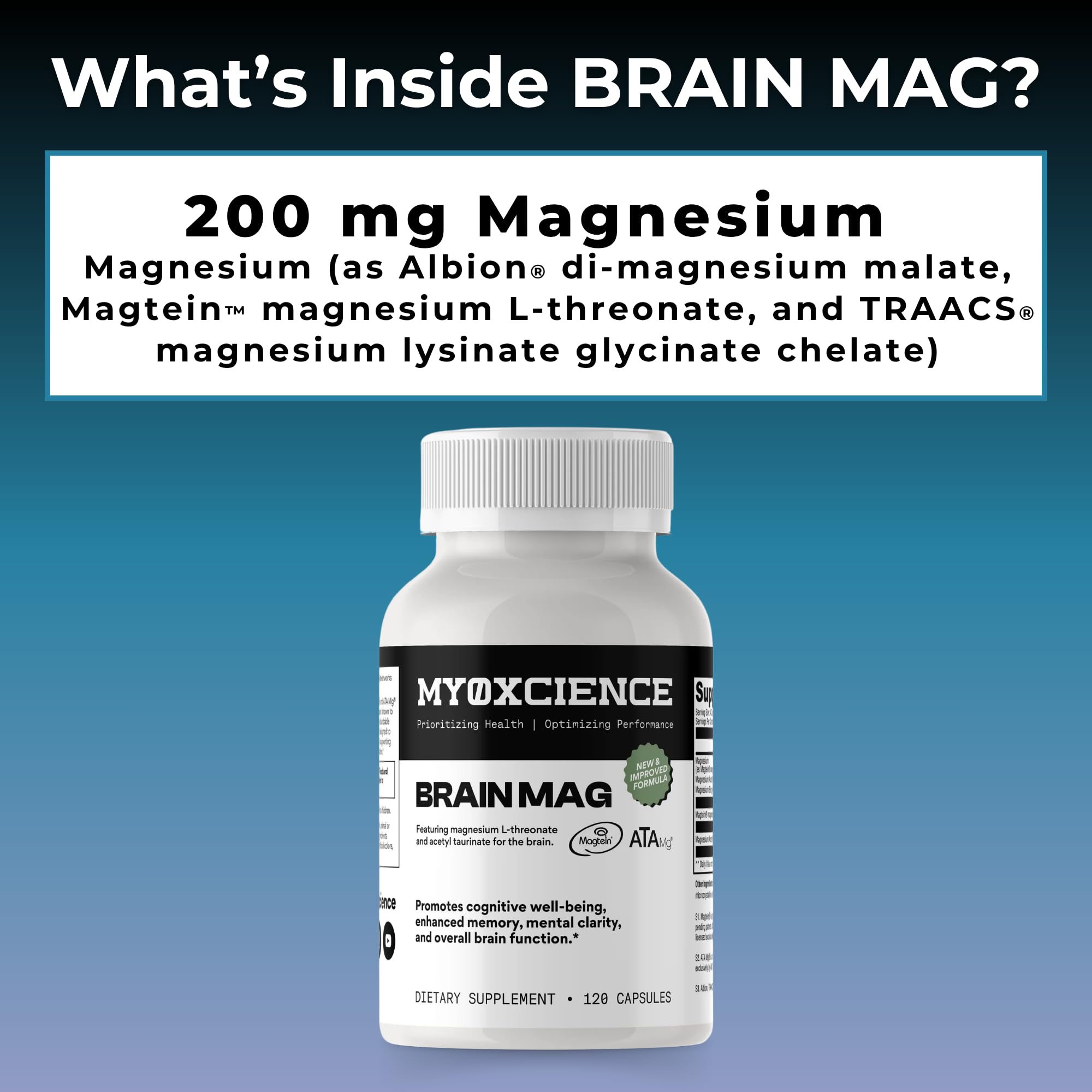 MYOXCIENCE packaging shot with label highlighting cGMP quality and FDA-inspected facilities.