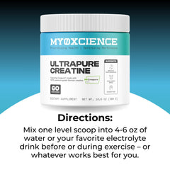 Active athlete using MYOXCIENCE Creapure Creatine Monohydrate during training.