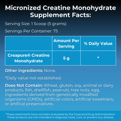 MYOXCIENCE Creavitalis Creatine scoop-5g showing precise dosing for workouts.