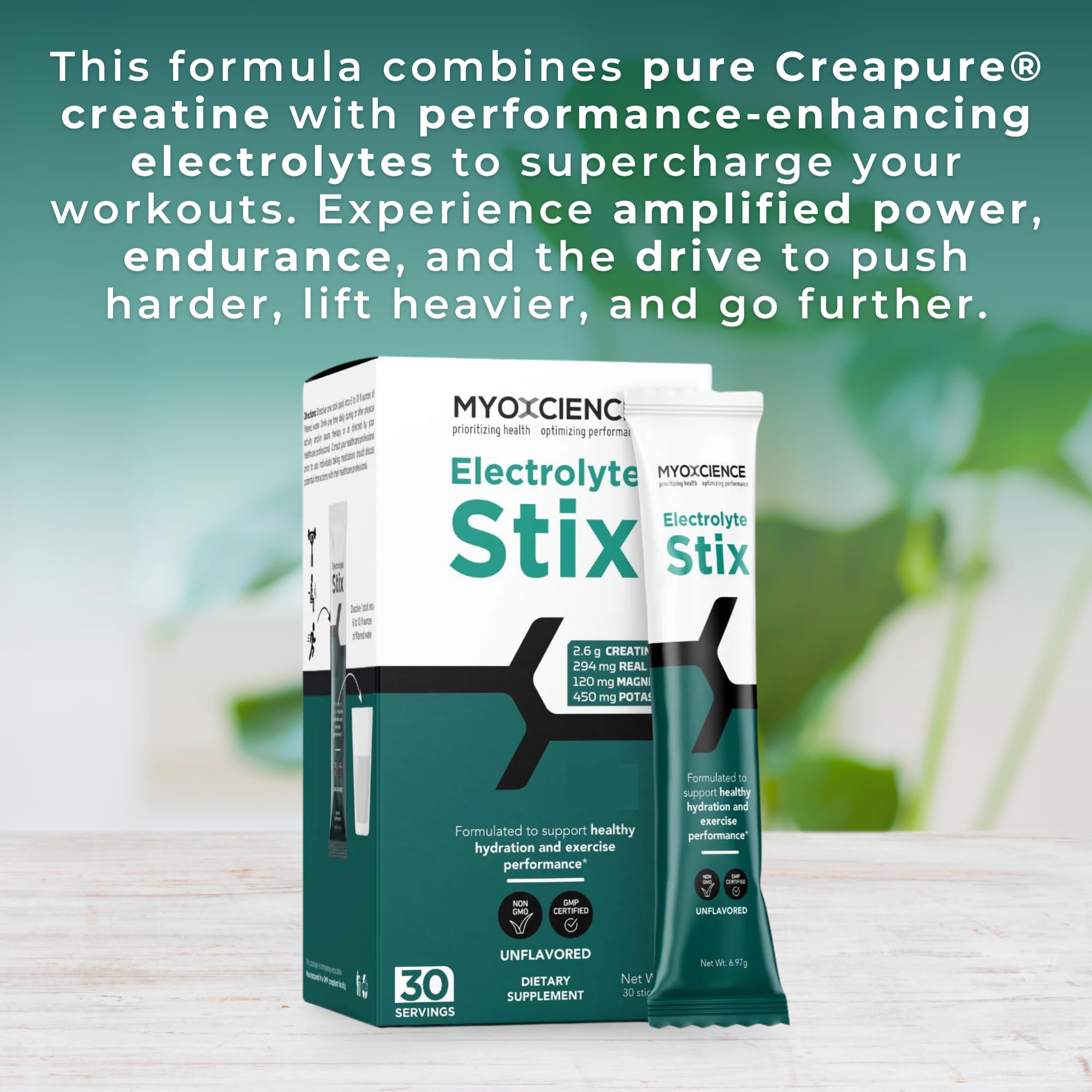 Single MYOXCIENCE STIX stick compact and easy to mix.