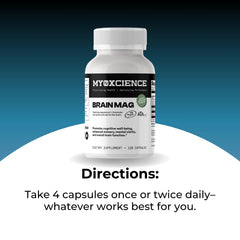 Capsules on white surface, showcasing high-purity magnesium blend for muscle function.