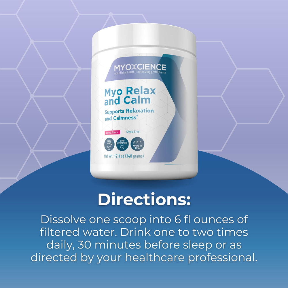 Daily-use setup featuring MYOXCIENCE Myo Relax in a routine kit.