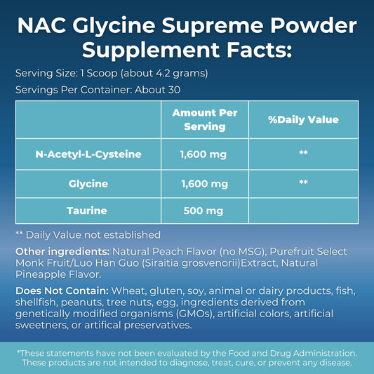 MYOXCIENCE NAC Glycine Supreme bottle closeup showing label and texture