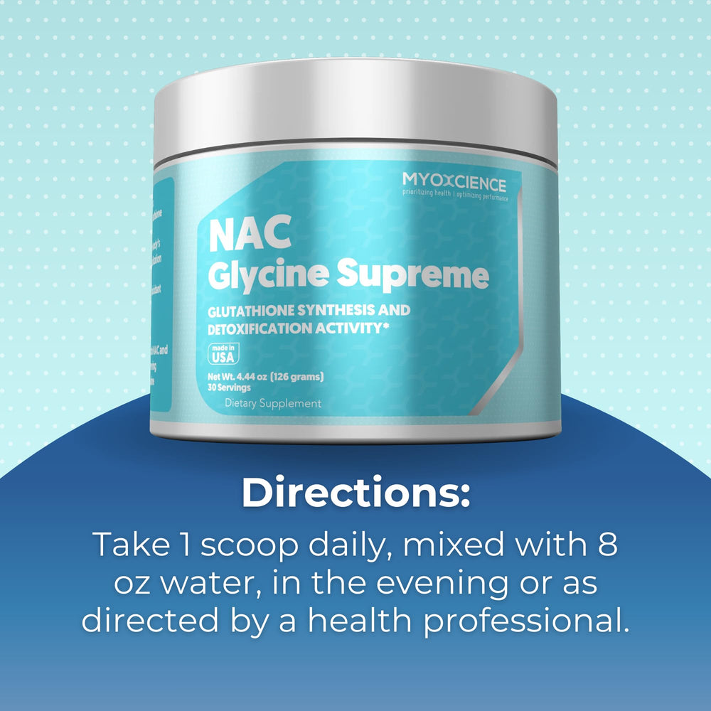 MYOXCIENCE NAC Glycine Supreme night-time routine setup