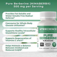 Science-backed label visual illustrating antioxidant support in the MYOXCIENCE formula