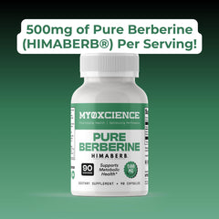 Vegetarian capsule close-up for MYOXCIENCE Pure Berberine Himaberb