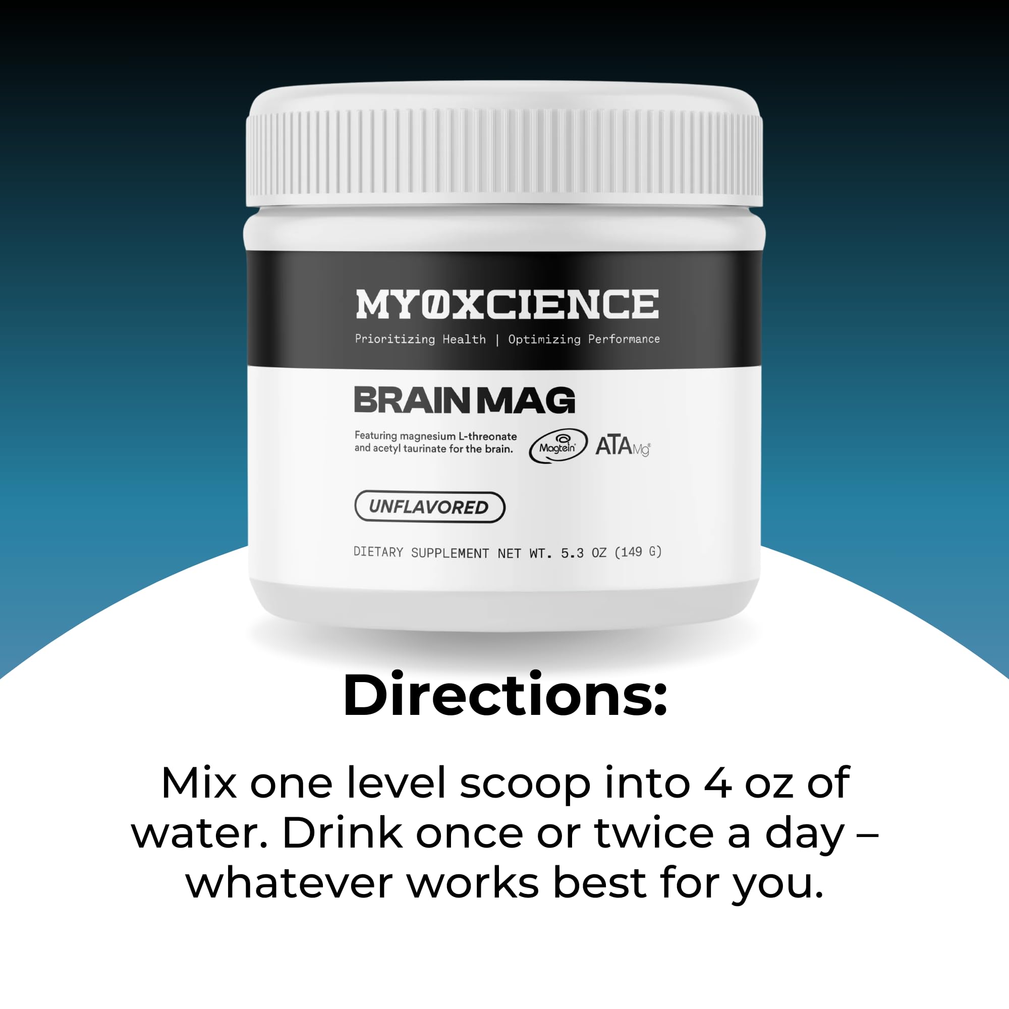 MYOXCIENCE unflavored formula blends seamlessly into smoothies or coffee routines.
